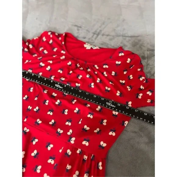 Boden Dress Womens Size 6 Multicolor Fit & Flare Butterfly Crew Neck Cocktail - Picture 5 of 8